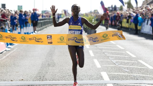 Mary Keitany wins the Great North Run for Kenya