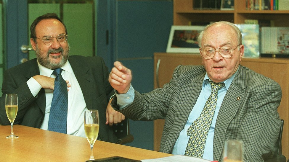 Alfredo Relaño junto a Alfredo Di Stéfano