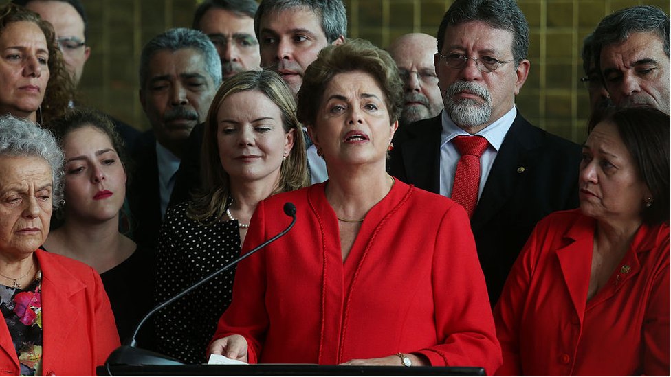 Dilma Rousseff fue destituida por el Congreso en agosto de 2016. Dilma Rousseff
