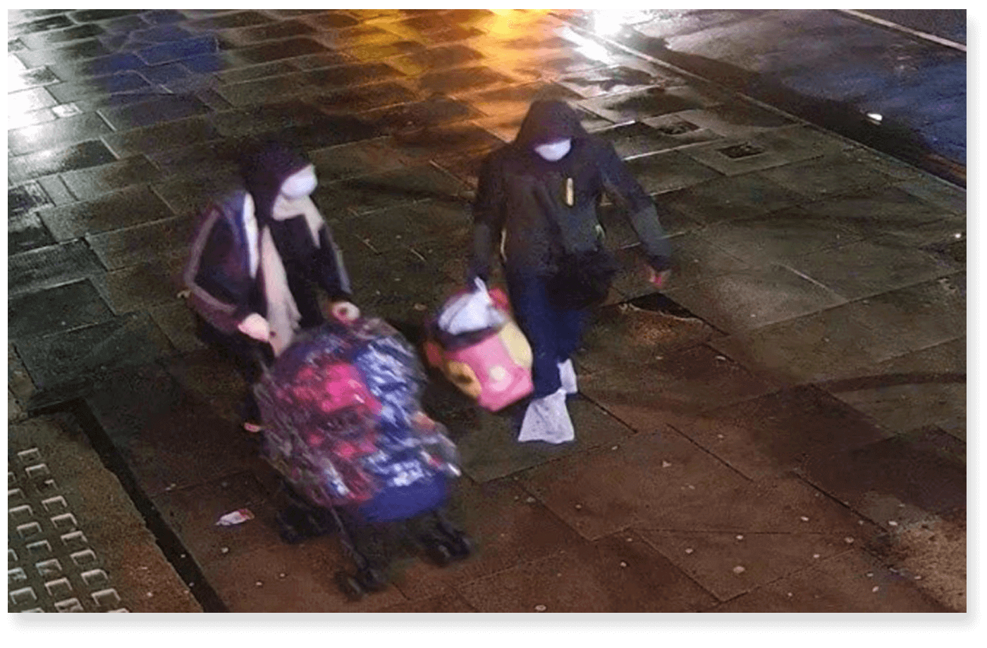 Mark Gordon and Constance Marten shown in a CCTV image on Whitechapel Road in London - 07 January 2023