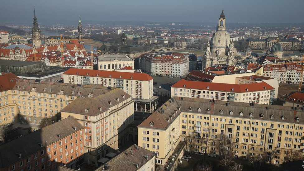 Dresden in 2015, largely recovered after the war