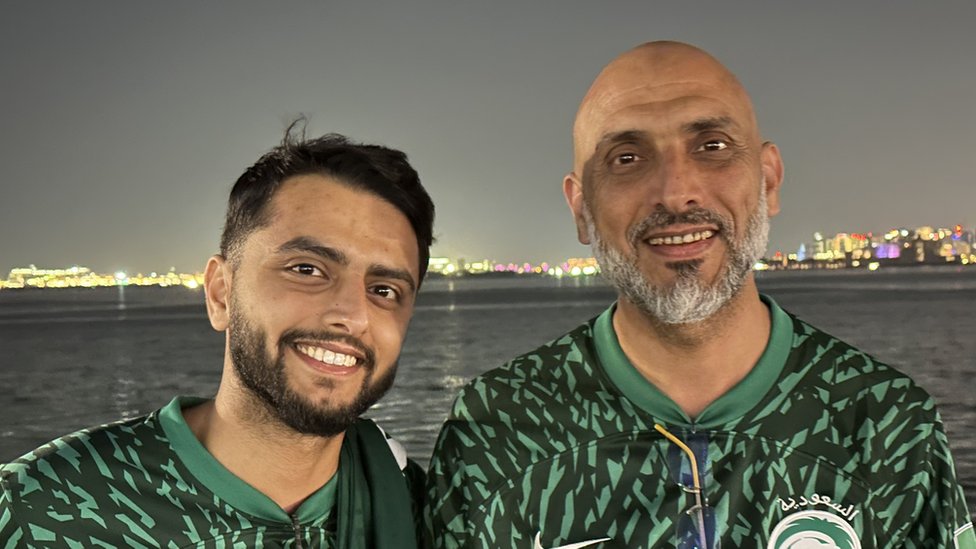 Two supporters from Saudi Arabia.