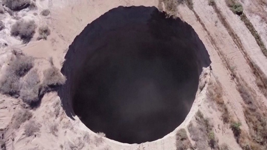 Authorities investigate after mysterious sinkhole appears in Chile