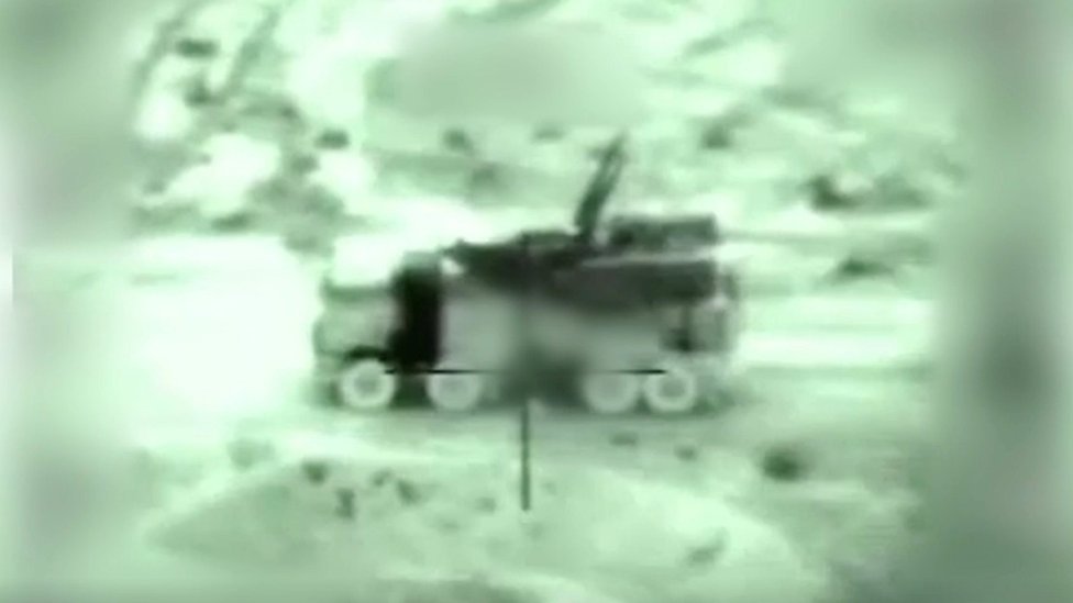 Скриншот взят из израильского военного видео, на котором запечатлено нападение на сирийскую батарею ПВО 21 января 2019 года