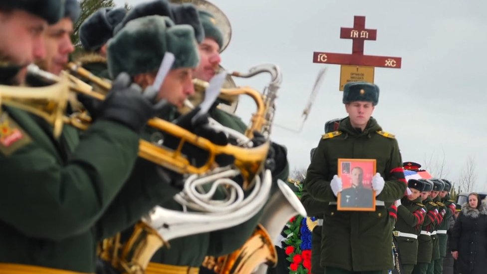 A Russian military funeral