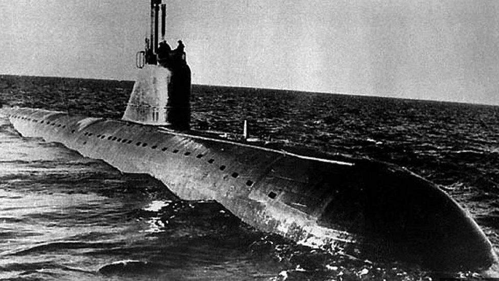 Submarino soviético.