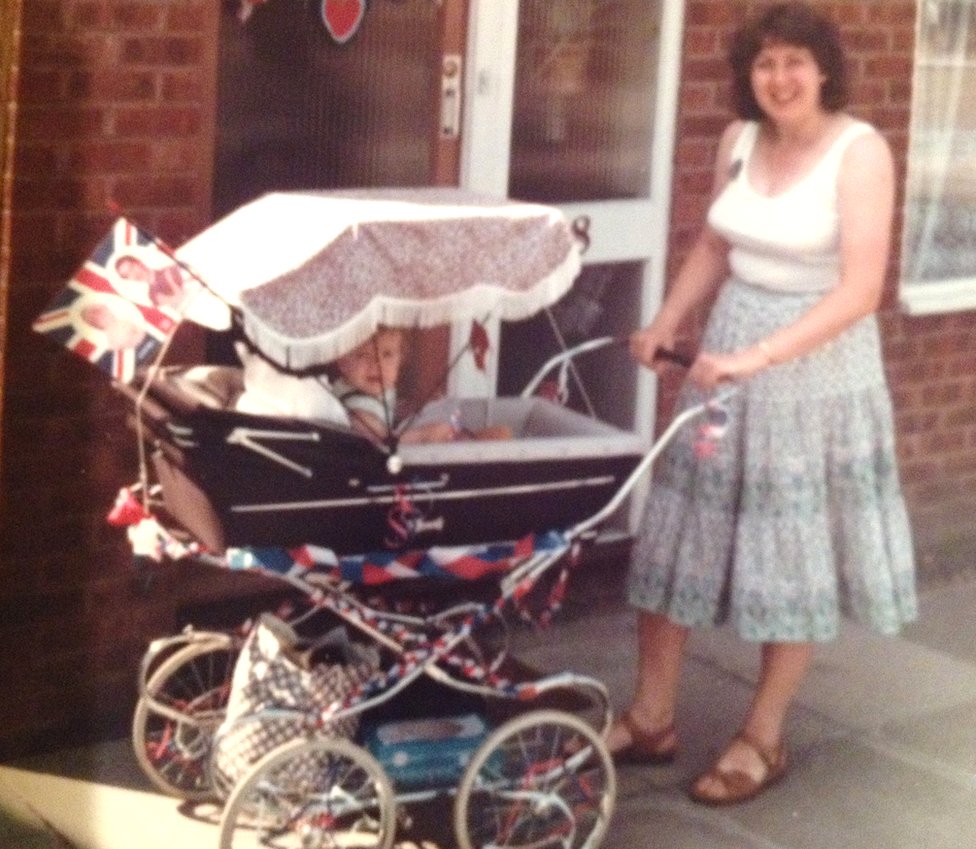 george wooden pram