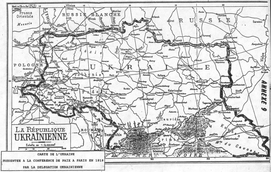 Німецька карта Української Народної Республіки. 1918 р.