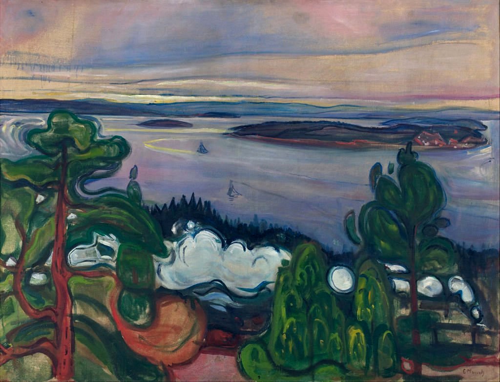 "Humo del tren". Obra encontrada en la colección del Museo Munch de Oslo.