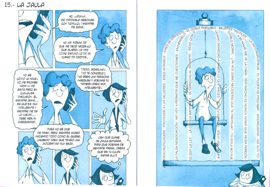 "La jaula", el lugar donde muchas mujeres se encuentran por los conceptos machistas actuales. (Crédito: Eva Lobatón) Ilustración de "La jaula", el lugar donde muchas mujeres se encuentran por los conceptos machistas actuales. (Crédito: Eva Lobatón)