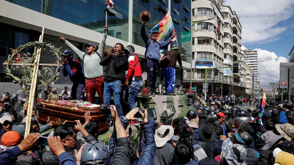 Акции протеста в Ла-Пасе 21 ноября