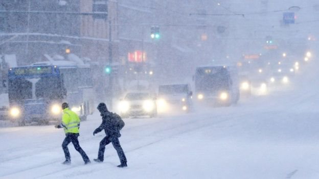 Suhu minimum rata-rata musim dingin di Helsinki adalah -7C.