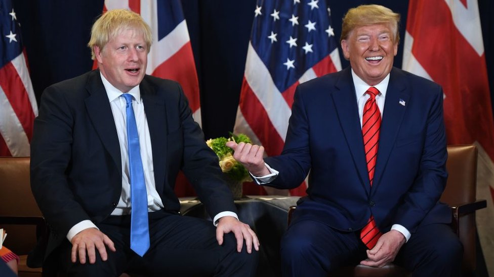 Борис Джонсон и Дональд Трамп в сентябре 2019 года