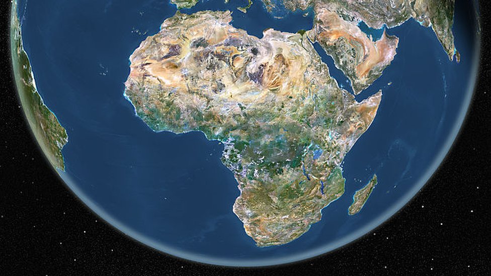 Imagen satelital de África