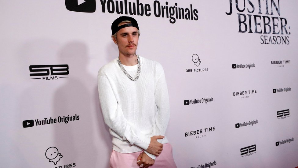 Justin Bieber en Los Angeles en diciembre de 2022 durante el estreno de la serie sobre su vida.