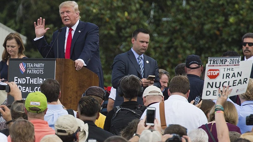 Durante su campaña, Trump criticó al acuerdo nuclear con Irán. Campaña de Trump.