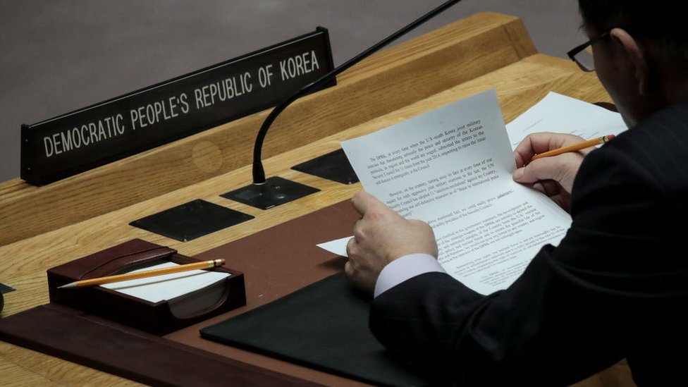 El embajador norcoreano en la ONU, Ja Song-nam. Embajador norcoreano en la ONU.