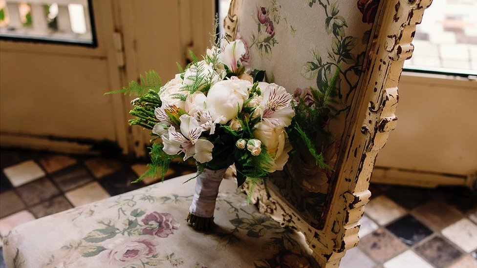 Cvetna dekoracija na jednoj od svadbi