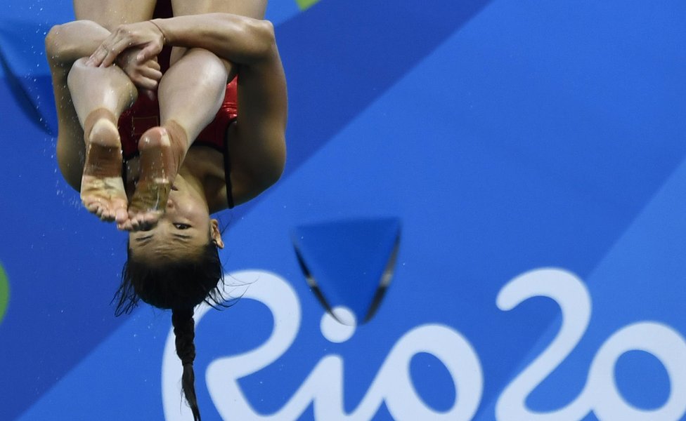 в финале женского 3-метрового трамплина во время прыжков в воду на Олимпийских играх в Рио-2016 - 14 августа 2016 г.