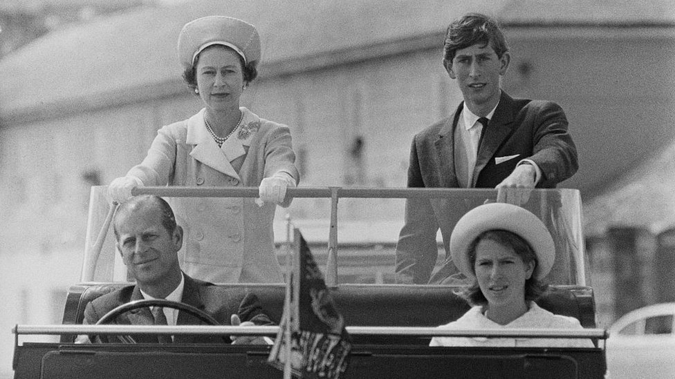 The Queen and Prince Philip with then Prince Charles and Princess Anne on the Isles of Scilly 1967