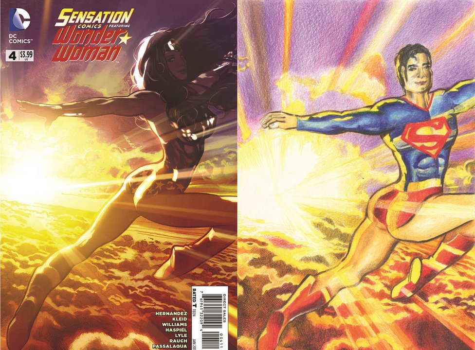 Обложка комикса Шреи Арора, показывающая ее интерпретацию Супермена