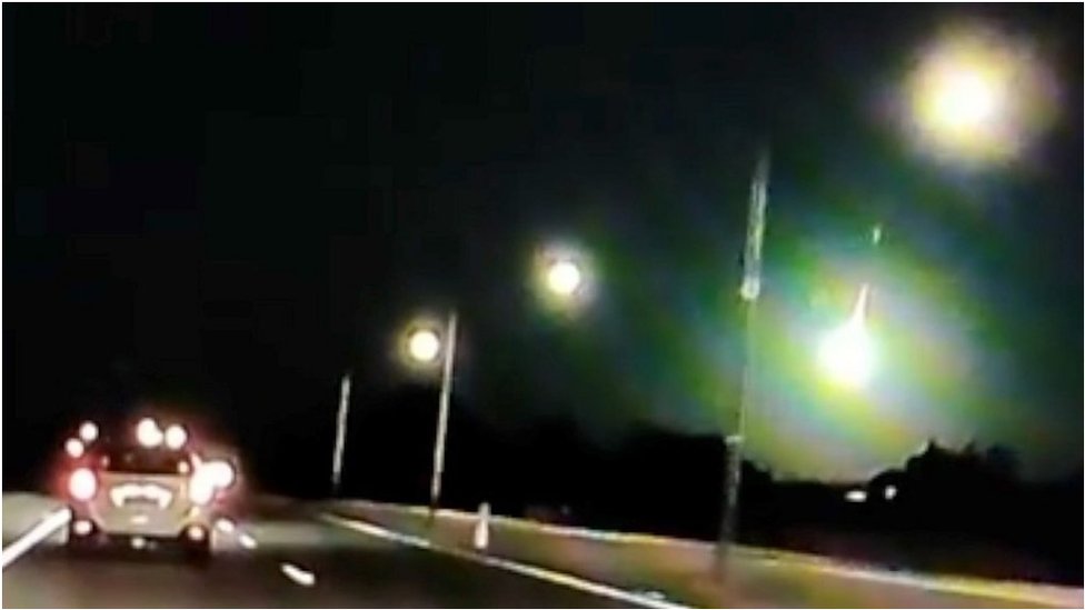 Watch: Green flash as meteor blazes across sky in Australia