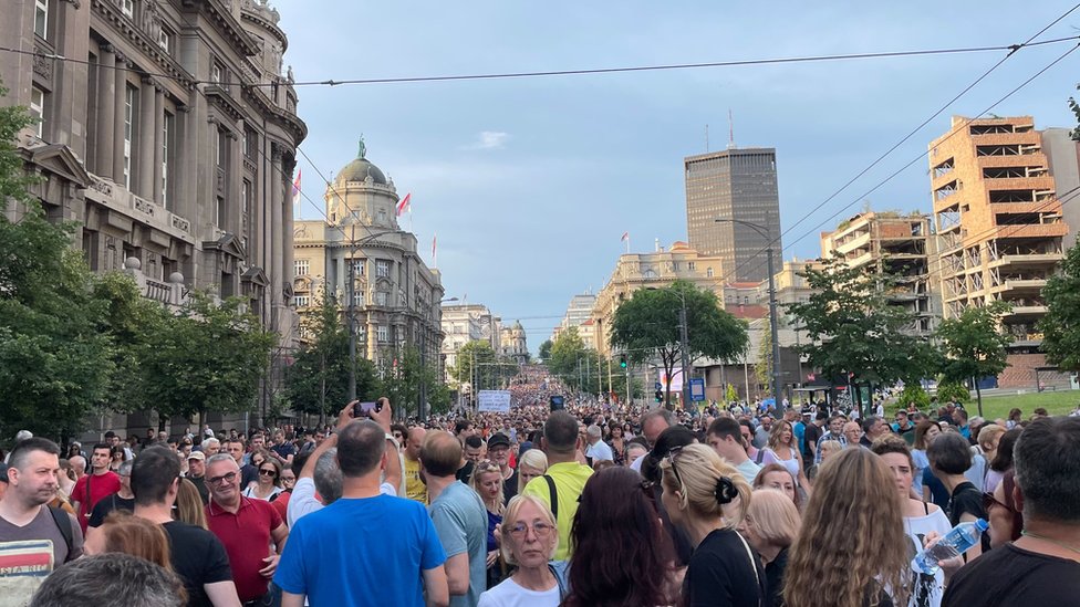 Oslobođenje - „Srbija Protiv Nasilja": Deveti Protest U Beogradu ...