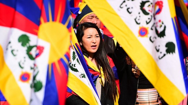 Тибетские протестующие