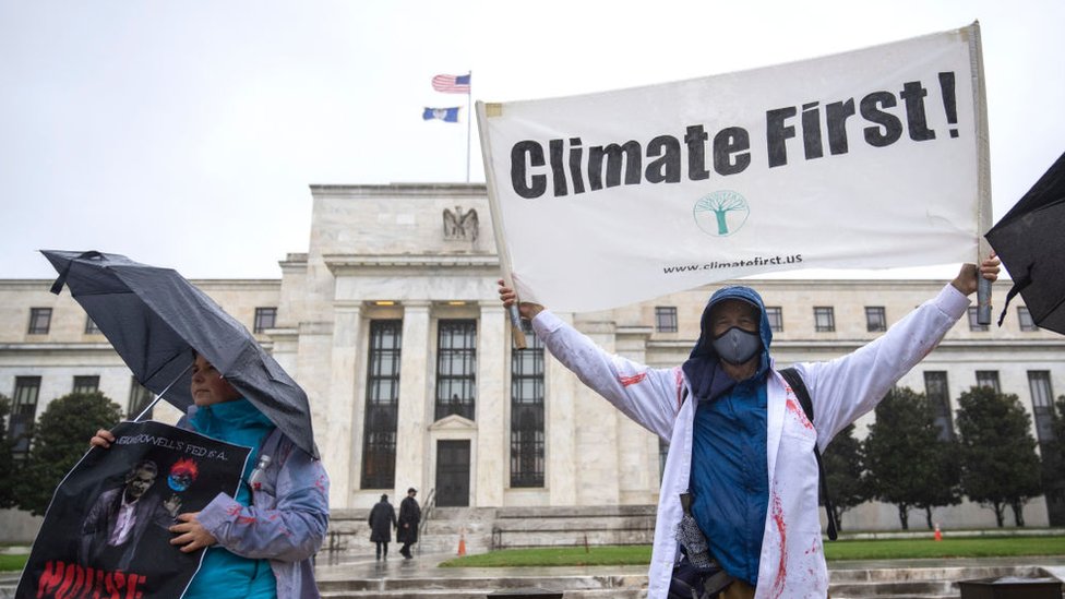 華盛頓的氣候抗議者