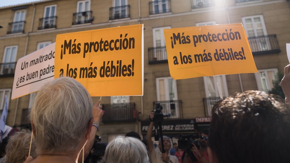 Manifestación en apoyo a Juana Rivas en Madrid.