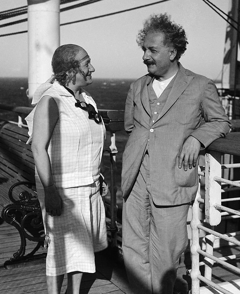 En su viaje a Japón, Einstein estuvo acompañado de su esposa, Elsa. Esta foto es de otro viaje que hicieron en 1932.