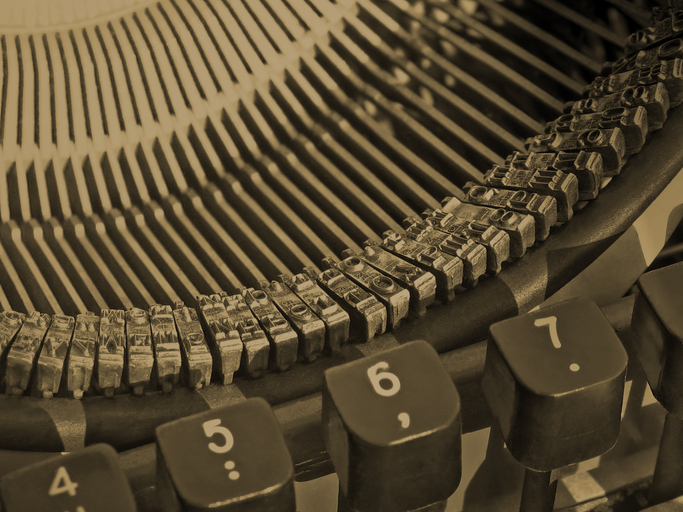 teclado de máquina de escribir