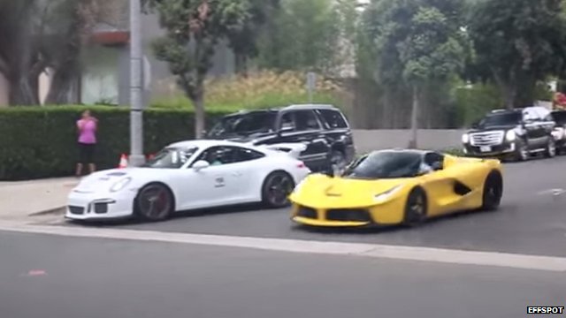 Sheikh Khalid Hamad Al-Thani's Ferrari was filmed by passers-by racing through Beverly Hills