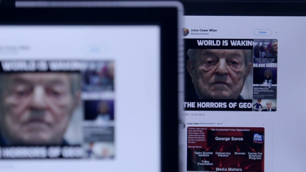 Screen showing the world is waking up to the horrors of George Soros meme