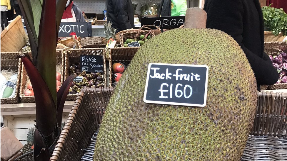 Jackfruit on sale for £160 at Borough Market