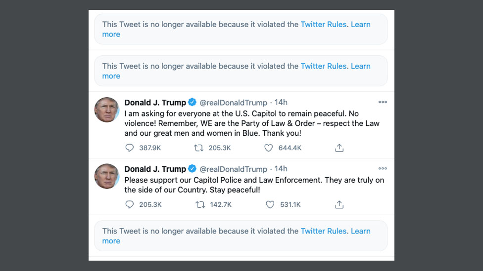 Image result for banned tweets of trump