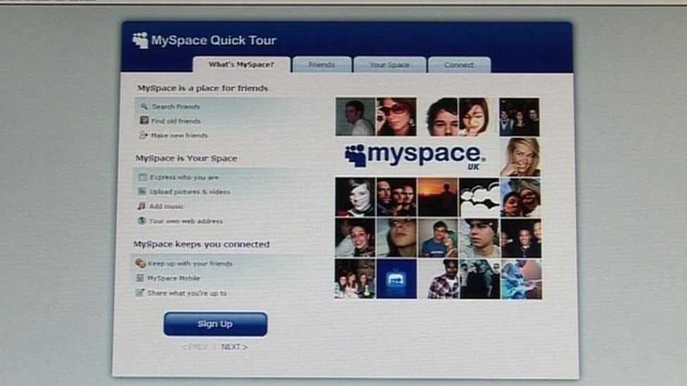 página web de MySpace