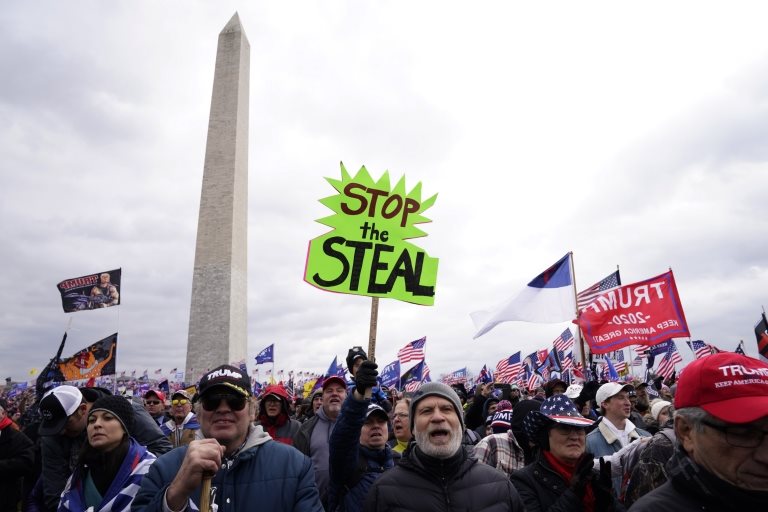 Partidarios de Trump en un mitin en DC