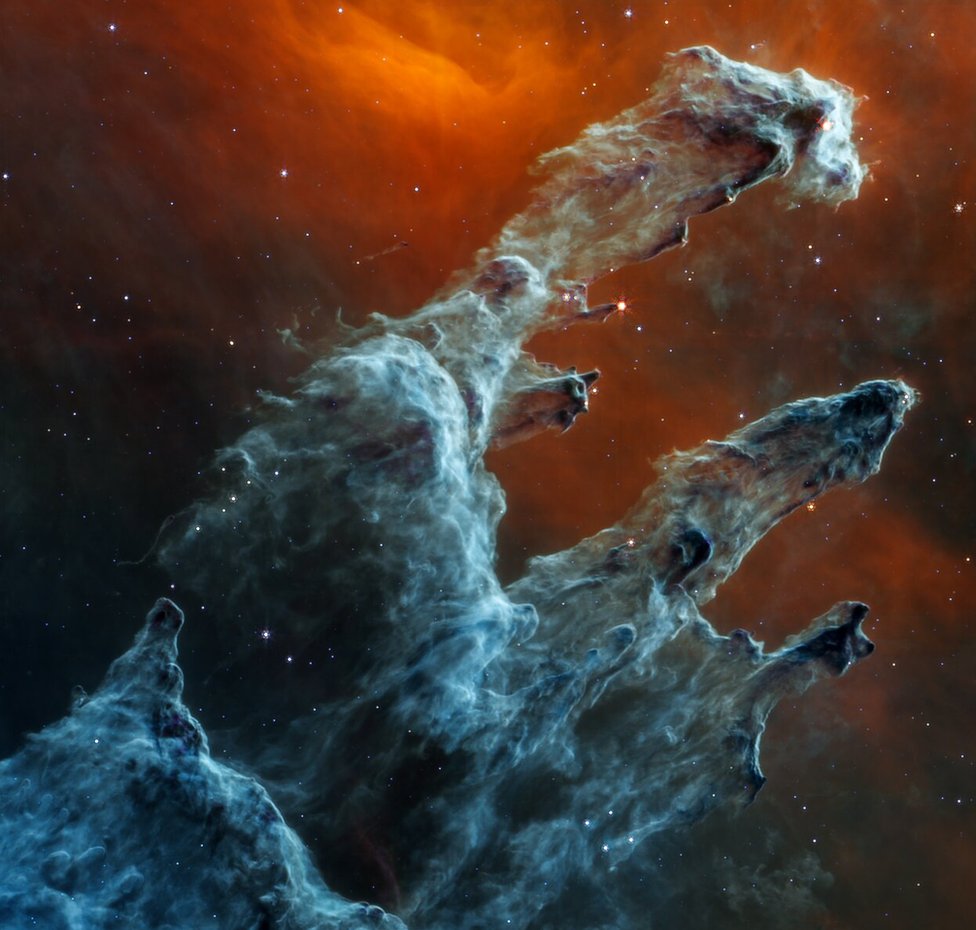 柱狀星雲位於鷹星雲的核心