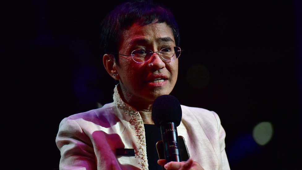 Maria Ressa speaks during the Time 100 Gala 2019 in New York City
