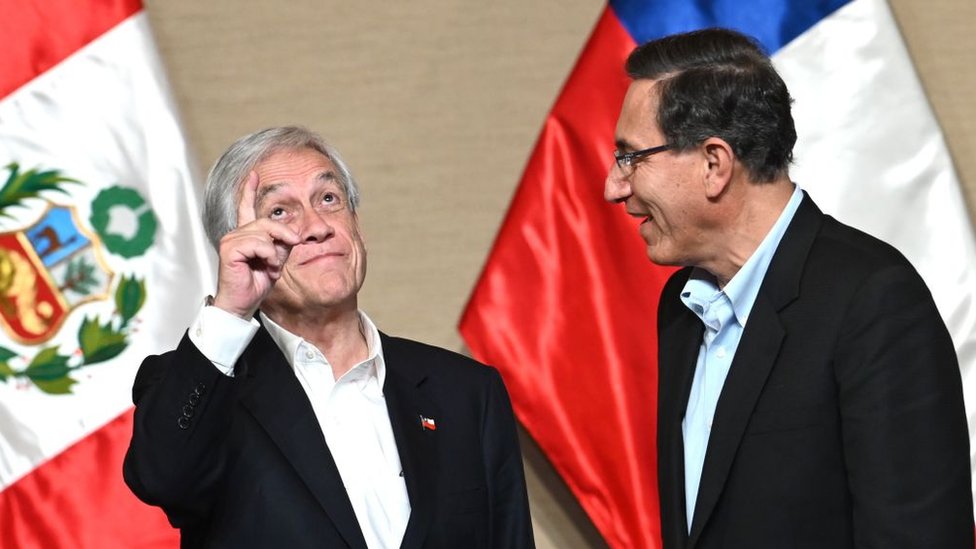 Los presidentes de Chile, Sebastián Piñera, y Perú, Martín Vizcarra