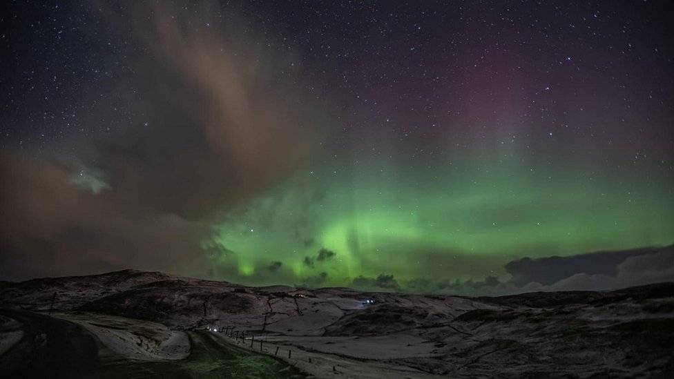 Aurora, Brae, en Shetland