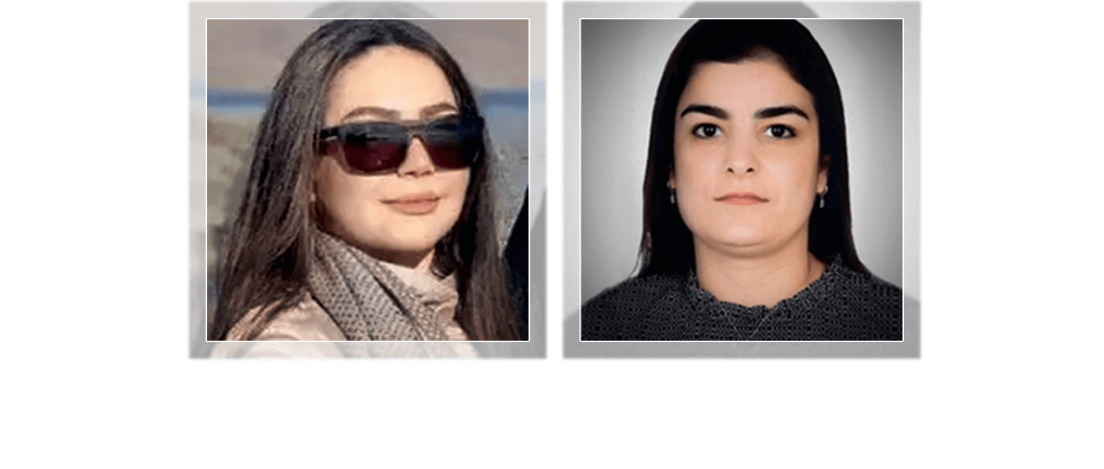 Photos showing "Baran” Maryam Nuri Mohamed Amin and Mhabad Ahmad Ali