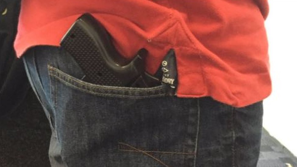 Man at Stansted Airport had gun shaped phone case BBC News