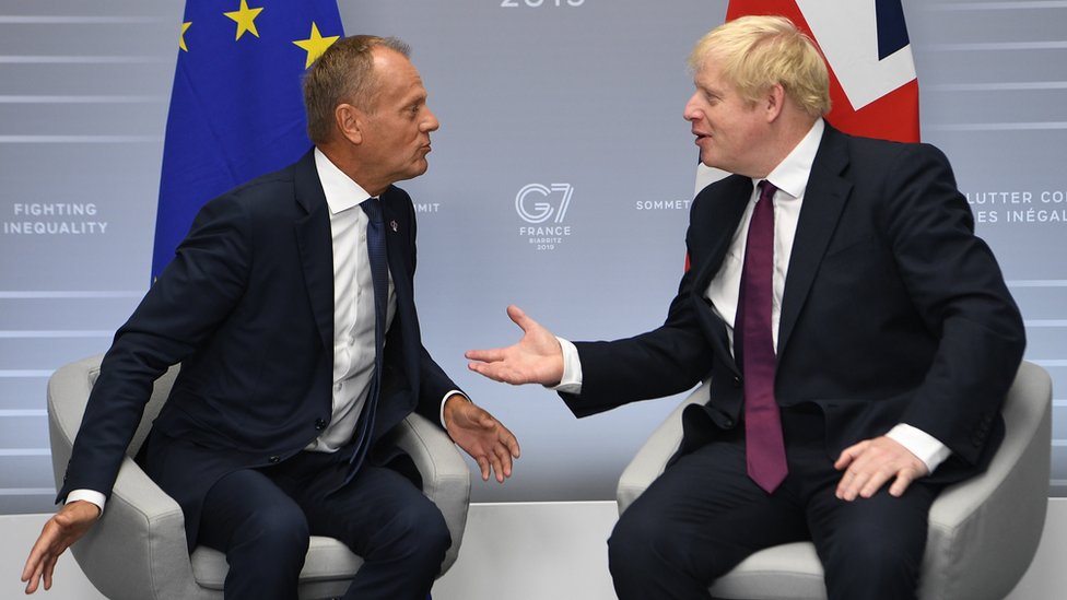 Премьер-министр Великобритании Борис Джонсон встретился с президентом Европейского совета Дональдом Туском на саммите G7