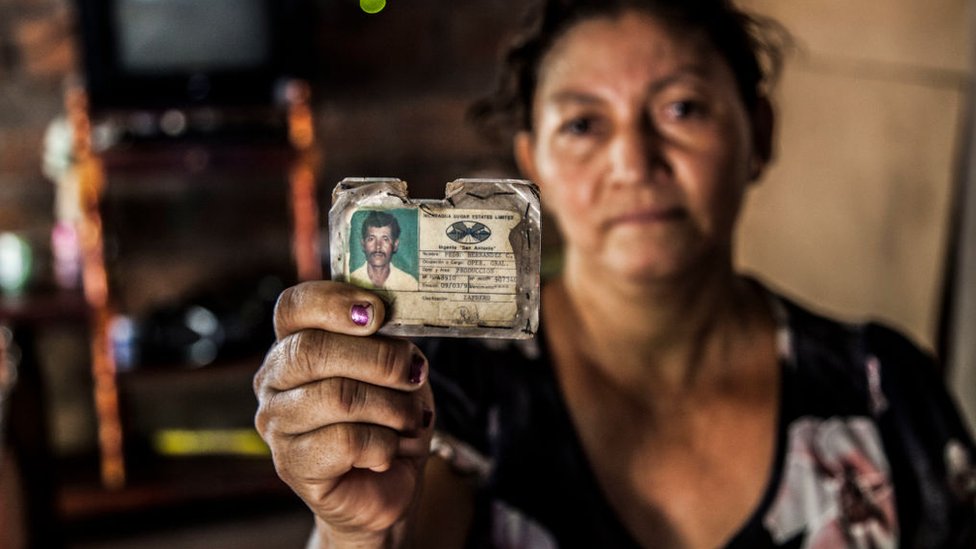 La viuda de un trabajador de la caña en Nicaragua