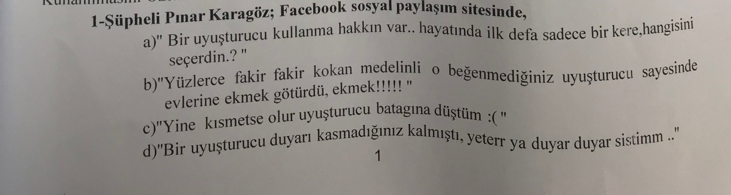 İddianamede yer alan ve Pucca'nın suçlu bulunduğu paylaşımlar