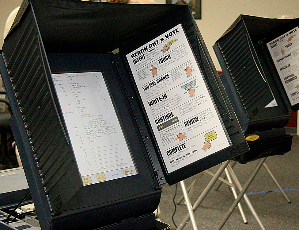 Máquinas de votar utilizadas en las elecciones de 2006 en Virginia