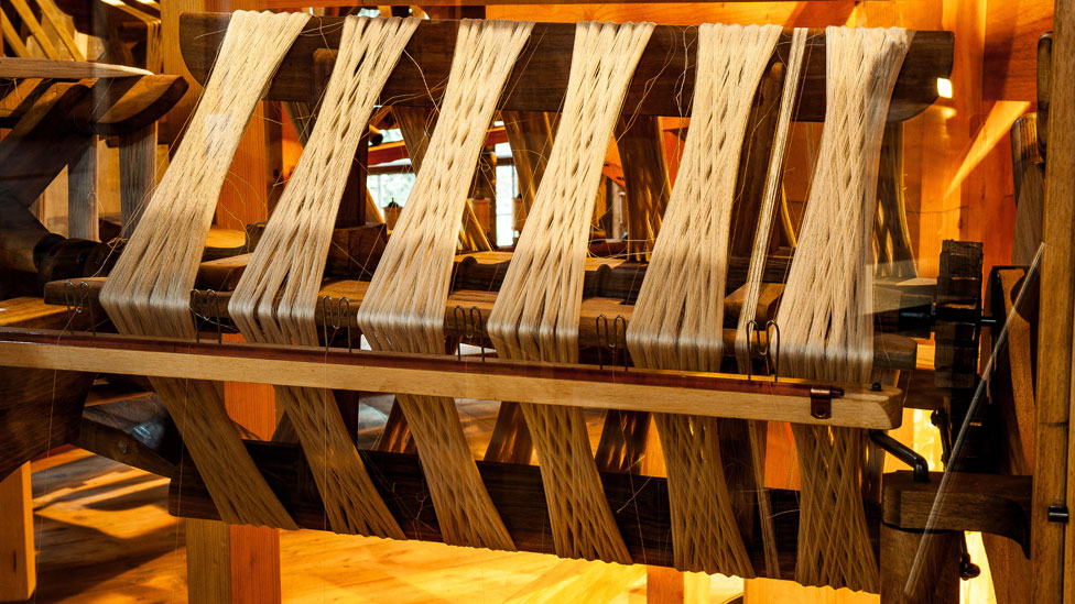 Оборудование шелковой фабрики в Пьемонте, ныне хранящееся в музее