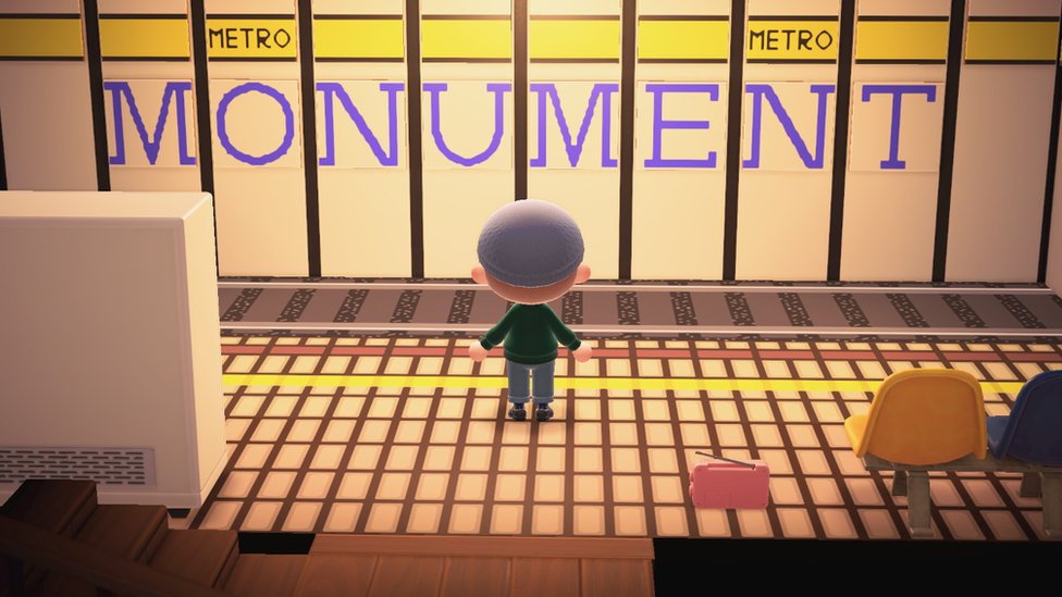 Станция метро Monument в Animal Crossing